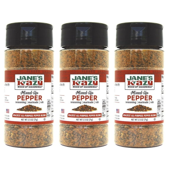 (3 Pack) Jane's Krazy Mixed-Up Original Pepper, 2.5 oz