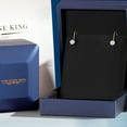 thumbnail image 5 of Gem Stone King 0.50 Ct Round White Zirconia 14K Yellow Gold Earrings, 5 of 6