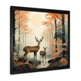 thumbnail image 2 of Designart "Deer Family Amidst the Woods II" Animals Framed Wall Art Decor - Modern Brown Deer Landscape Living Room Framed Canvas Art, 2 of 6