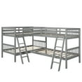 thumbnail image 5 of L-Shaped Twin Bunk Bed Twin Over Twin Bunk Bed with Ladder No Box Spring Needed, 5 of 7