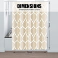 thumbnail image 2 of Ivory Fabric Shower Curtain W 72 x H 72, Waterproof Design and Polyester, Quick-Drying, Weighted Hem, Shower Curtains Set for Bathroom, Durable and Washable with 12 Hooks, 2 of 5