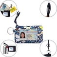 thumbnail image 5 of Zip ID Case with Lanyard - Badge ID Holder Wallet with Zipper - Cotton (Flutter-2), 5 of 7