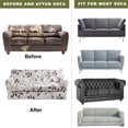 thumbnail image 3 of Eco-Ancheng 4 Piece Sofa Cover Stretch Sofa Slipcover Printed Soft Couch Cover Covers with 3 Individual Cushion Covers Furniture Protector for Living Room Chairs with Elastic Bottom, Sofa，06, 3 of 7