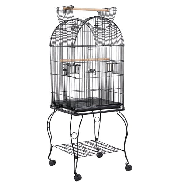 Large Metal Bird Cage Parrot Aviary Cage With Wheels Walmart Com Walmart Com
