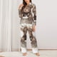 thumbnail image 2 of Balery Cute Cow Bath Conjunto de Pijama con Estampado para Mujer, Conjunto de Dos Piezas con Manga Larga, Ropa de Dormir Suave con Bolsillos, Pijamas Cómodos-Medium, 2 of 7