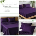 thumbnail image 2 of 100% Bamboo King Sheet Set - Ultra Soft, Breathable & Cooling, Ideal for Hot Sleepers, 16" Deep Pocket, Hotel Luxury Bedding (Purple), 2 of 8