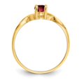 thumbnail image 5 of Auriga Fine Jewelry 14K Yellow Gold Garnet Birthstone Ring for Women Size- 7, 5 of 7