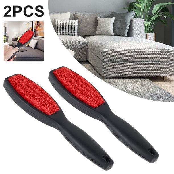 Paquete de 2 cepillos quitapelusas de doble cara para mascotas, cepillos de pelusa, limpiador de ropa, removedor de pelusas reutilizable para ropa, pelo de mascotas, pelusa, polvo, muebles