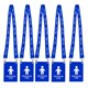 thumbnail image 1 of Cordones para pases de pasillo con pases de tarjetas grandes, juego de pases irrompibles para el aula escolar para profesores y padres (azul), 1 of 1