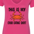 thumbnail image 4 of Inktastic This is My Crab Eating Shirt Women's V-Neck T-Shirt, 4 of 5