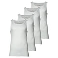 thumbnail image 1 of TOM TAILOR camiseta de hombre, paquete de 4 - camiseta interior, Garron S, lisa Blanco M (Medium), 1 of 3