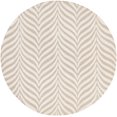 thumbnail image 2 of SAFAVIEH Bella Eliza Leaf Striped Wool Area Rug, Sand/Ivory, 5' x 5' Round, 2 of 7