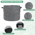 thumbnail image 2 of Uxcell 5 Paquete de Bolsas de Cultivo para Plantas de 5 Galones, Macetas de Tela Gruesa de 300G con Asas, Macetas de Jardín para Plantas, Color Gris, 2 of 7