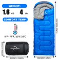 thumbnail image 2 of Bolsa de dormir SyndeRay ligera y cálida 10-25 °C azul, 2 of 7