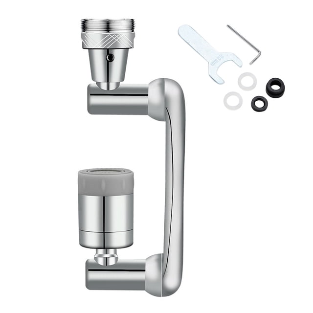 1440 Degree Universal Extension Faucet Washbasin Tap Splash Aerator Splash Filter Faucet Faucet Adaptor Rotary Robot Arm Faucets ,Easy to Install