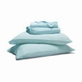 thumbnail image 3 of Superior Carmen 100% Cotton Relaxed Wash Bed Sheet Set, King, Blue, 3 of 12