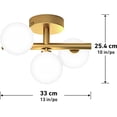 thumbnail image 5 of Artika Bloom Modern Flush Mount Ceiling Light Fixture, Gold, 5 of 5