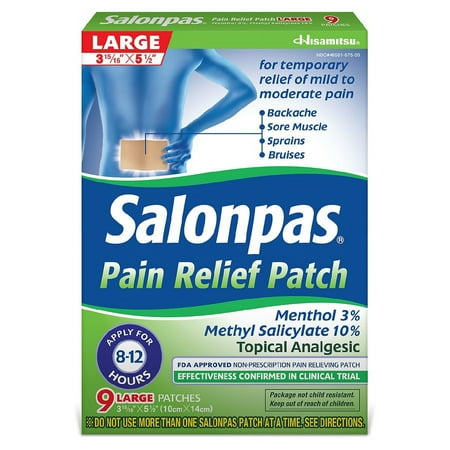 Salonpas 8-12 Hour Pain Relieving Patch Large