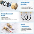 thumbnail image 4 of Wowow 8 in. Widespread Double Handle Bathroom Faucet with Pop-up Drain Kit in Gold, 4 of 7