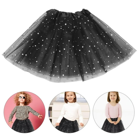 Clispeed Girls Black Tutu Skirt Durable Wearing for Crafting 1Set