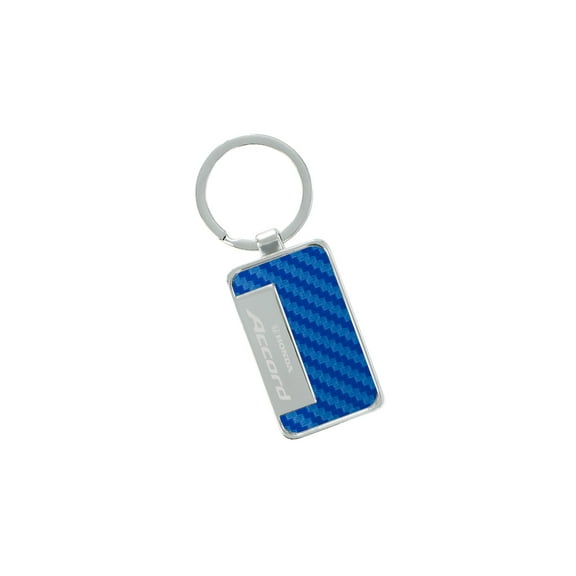Honda Accord Blue Simulated Carbon Fiber Key Chain