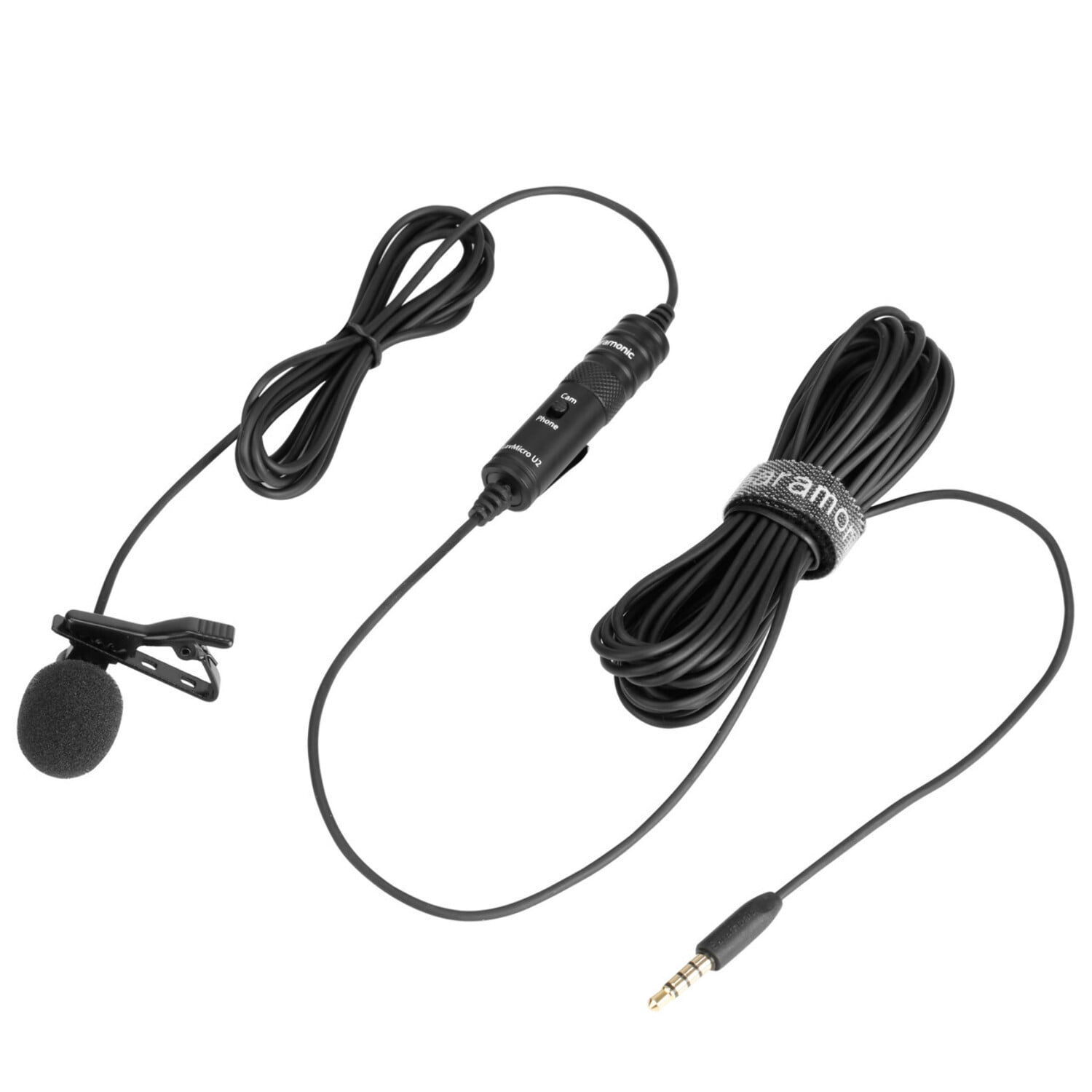 LavMicro U2 Clip-On Lavalier Mic for Cameras  Mobile Devices with 19.7' (6m) 3.5mm TRS/TRRS Cable