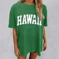 thumbnail image 2 of Tiweut Hauts Décontractés pour Femmes Oversize Vintage Coupe Ample Manches Courtes Col Rond T-Shirts d'Été pour Dame Vert, 2 of 6