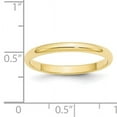 thumbnail image 3 of Primal Gold 10 Karat Yellow Gold 2.5mm Half Round Band Size 8, 3 of 6