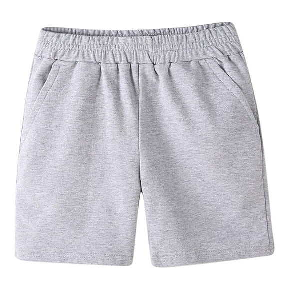 Shorts en Coton pour Garçons et Filles pour l'Été, Jogging Athlétique Décontracté avec Poches Latérales