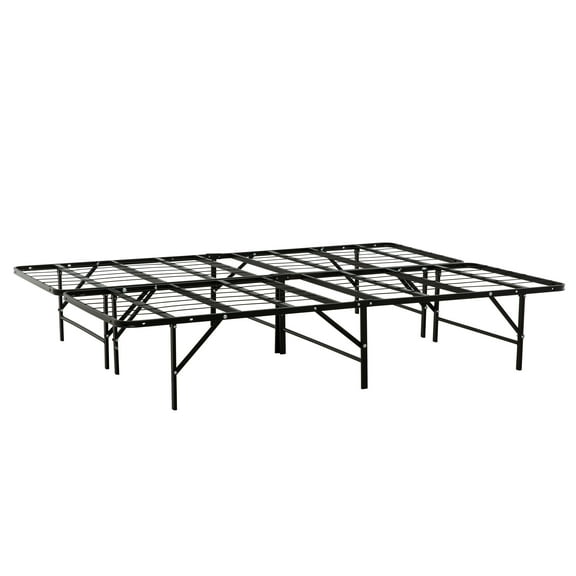 Metal Platform Bed Base - Cal King Size Mattress Foundation Bed Frame, Black