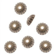 Antiqued Brass Small Corrugated Bead Caps 5mm (50)