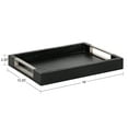 thumbnail image 2 of Kate and Laurel Heller Decorative Wood Tray, Black 12x16, 2 of 8
