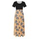thumbnail image 4 of Puntoco Vestido De Manga Corta Con Cuello Redondo Y Falda Larga Estilo Resort Con Estampado Floral Para Mujer Negro Xl,Regalos Para Mujer Joven, 4 of 5
