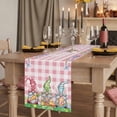 thumbnail image 2 of Table Runners 70 Inches Long Dress Scarves, Easter Bunny Gnomes Farmhouse Coffee/Dining/Kitchen Table Decor, Holiday Table Runner, Spring Easter Eggs Floral Pink Plaid 13x70 Inch, 2 of 9