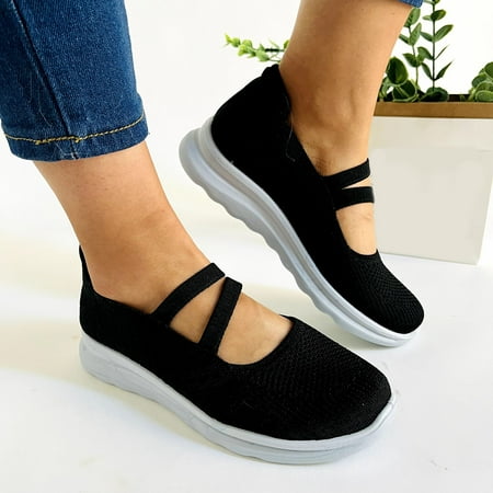 

NECHOLOGY Womens Canvas Sneakers Size 7 Running Outdoor Foot One Shoes Sport Shoes Mesh Mouth On Sneaker Women Shoes Black 6.5