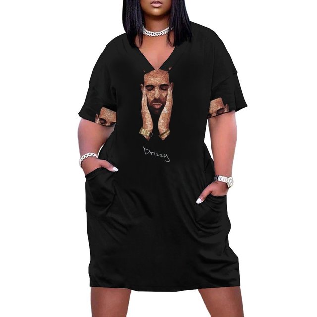 Vestido suelto con bolsillos Drke Drizzy Rapper Moasiac, vestido vestidos, vestidos de verano para mujer, vestido de mujer