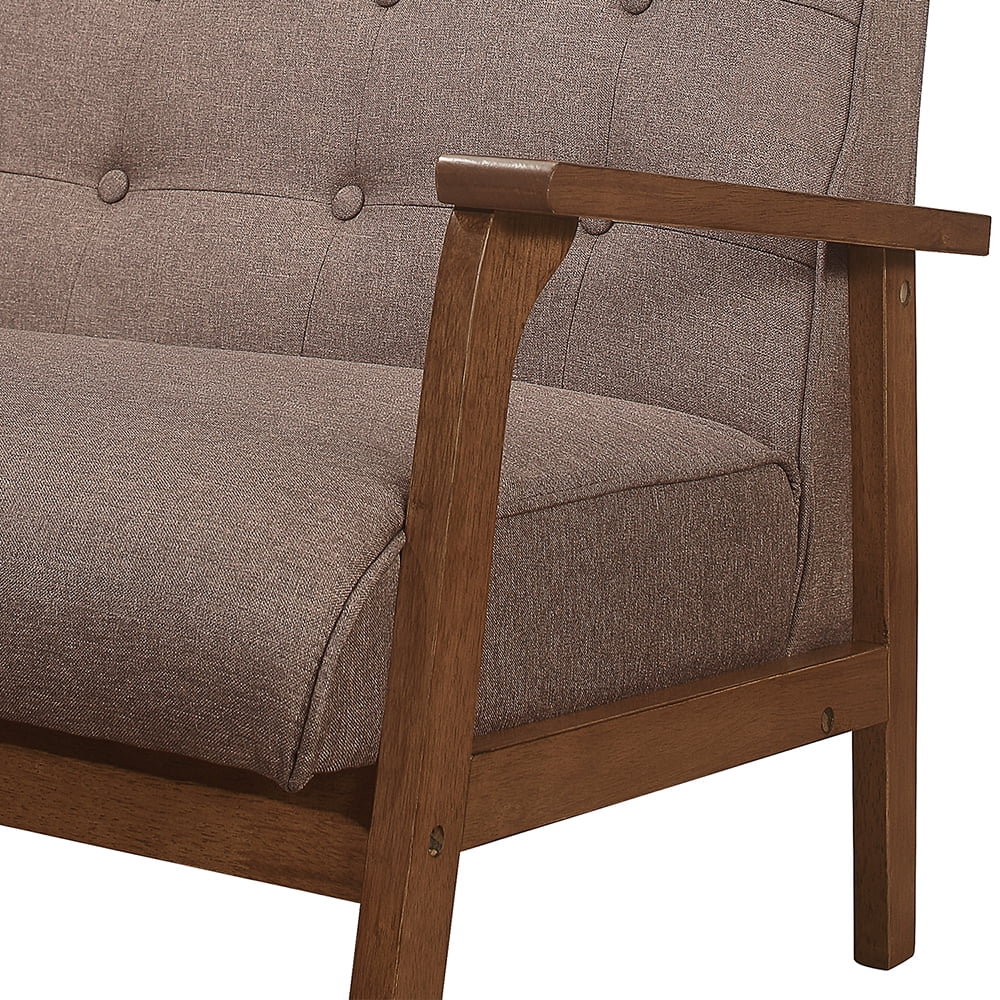 Kepooman Loveseat Sofa and Armrest Single Sofa, Modern Fabric Sofa Set with Sturdy Wooden Legs, Rolled Arm Microfiber Sofa for Bedroom Living Room Kepooman Loveseat Sofa and Armrest Single Sofa, Modern Fabric Sofa Set with Sturdy Wooden Legs, Rolled Arm Microfiber Sofa for Bedroom Living Room