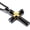 Black, variant on Men's Cross Necklace 316L Stainless Steel Large Jesus Christ Pendant Jewelry Rolo Chain for 24″