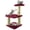 Wine Red, variant on WDZS Small Cat Tree With Sisal Scratching Pole, Interactive Toys for Indoor Cats, Scratching Post, Easy Installation Tower for Small Cats,Beige