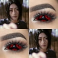 thumbnail image 2 of 1 Pair 22mm Halloween Sclera Contact Lens For Cosplay Sclera Contact Itachi Sasuke Sharingan Lenses Crazy Lens, 2 of 3