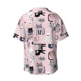 thumbnail image 4 of Goofa Cat Printed Men's Casual Short-sleeved Shirt,Lightweight Breathable Button-down,Summer Casual men's top,Versatile Fashion shirt-4X-Large, 4 of 7
