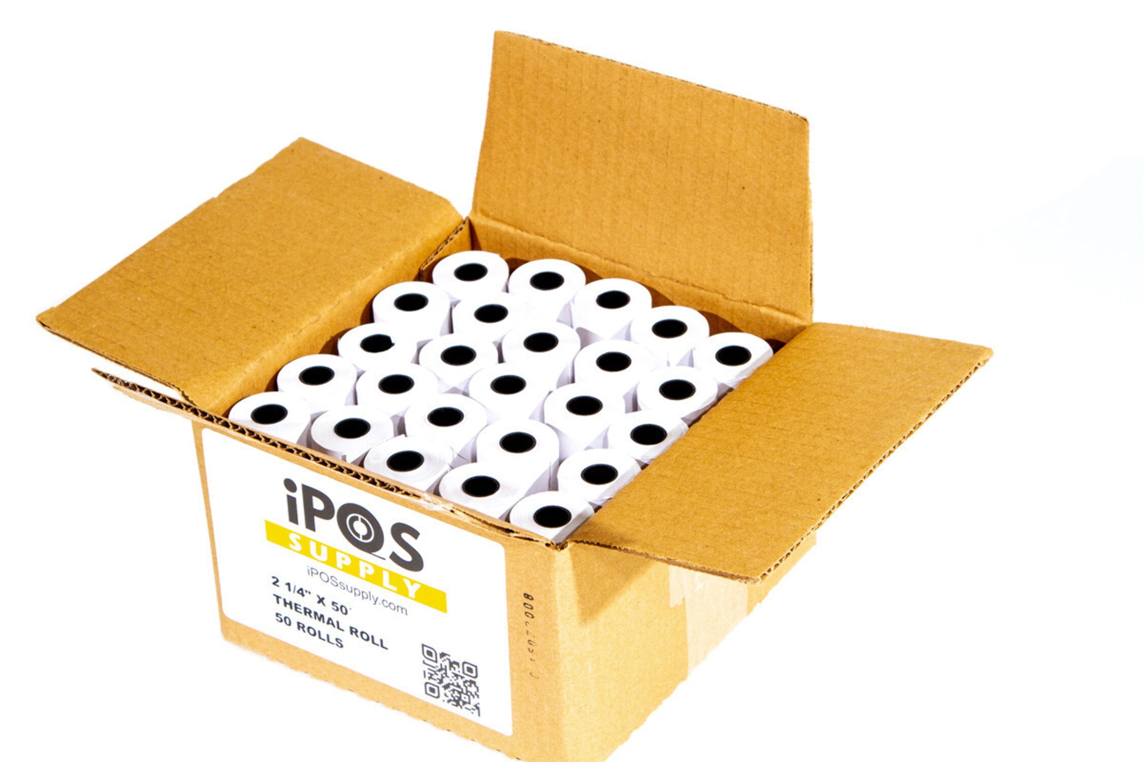 2 1/4" X 80' Thermal Paper Rolls - 50 Rolls, Fits Verifone Tranz 420, Vx510, Vx570 & More POS Printers 4 thumbnail image