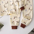 thumbnail image 4 of TOWED22 Kids Toddler Girls Clothes Print Graphic Top Pullover Pants Fall Winter 2Pcs Outfit Set Size:2-3 Y,Color:Brown, 4 of 5