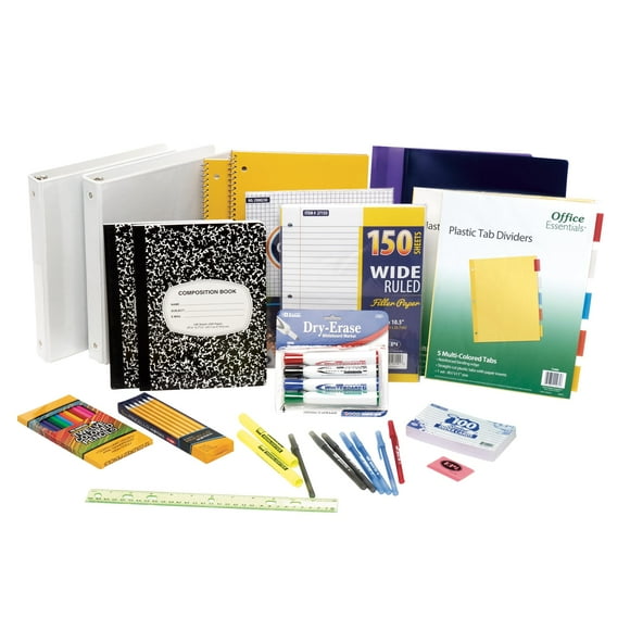 EPI Kit de Fournitures Scolaires Essentielles pour Élèves de Collège (Grade 6-8)