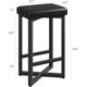 thumbnail image 3 of Historyli Juego de 2 taburetes de bar tapizados de 24.6" con altura de mostrador,estructura de metal y reposapiés. Modernos taburetes de cocina sin respaldo de cuero sintético para comedor, 3 of 7