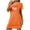 Orange, variant on HomeGardon Women's Sleepwear Nightgowns for Women,Fashion Print Medium Length Dress Oversized Short Nightgown Fashion Chest Print Short Sleeve Nightdress,S-XXL