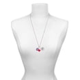 thumbnail image 3 of Delight Jewelry Silvertone Large Blue Evil Eye with AB Crystal Border - Red Heart Nurse Strong Zoe Necklace, 3 of 4