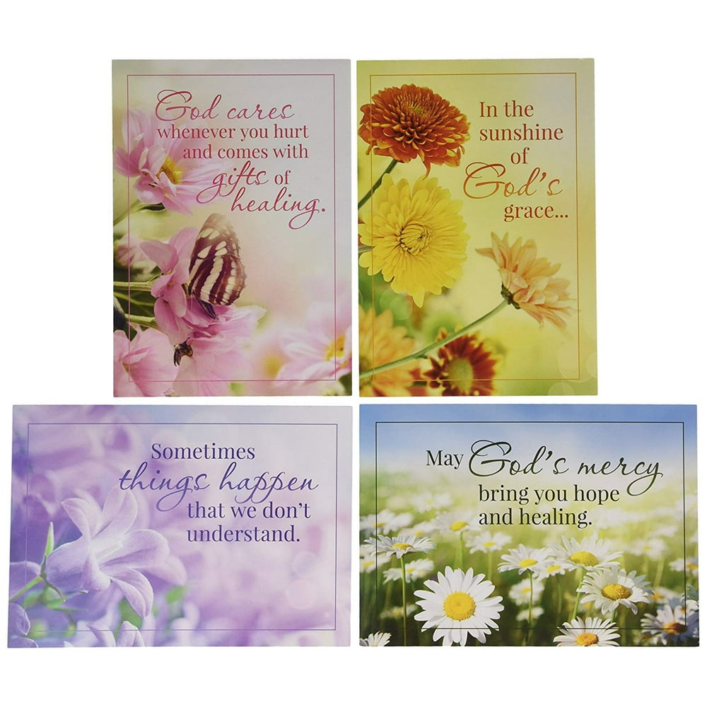 Sunny Wishes KJV Scripture Greeting Cards Boxed Get Well, 12
