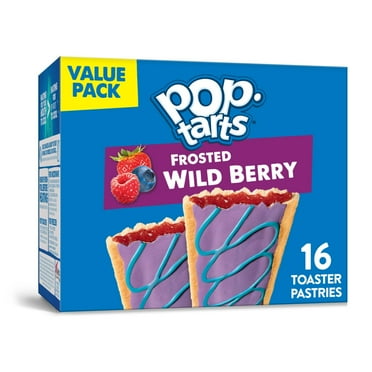 Pop-Tarts Frosted Wild Berry Toaster Pastries, Shelf-Stable, Ready-to-Eat, Instant, 16 Count Box