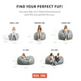 Big Joe Fuf Large Foam Filled Bean Bag Chair with Removable Cover, Fog